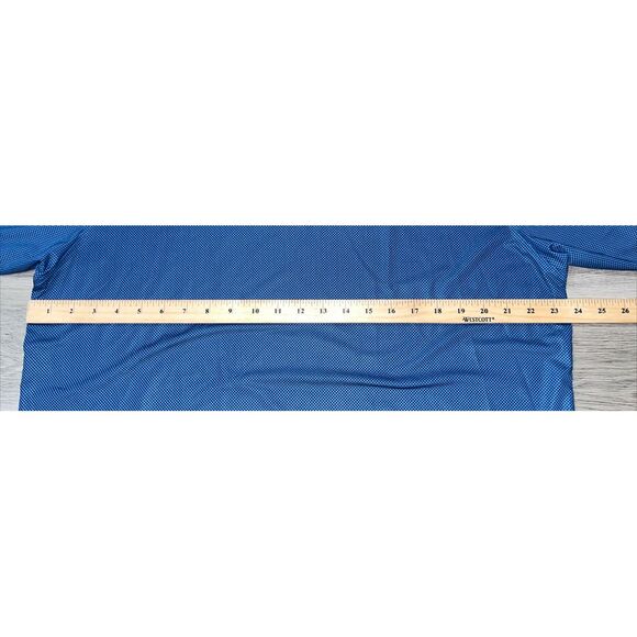 FJ Footjoy Mens Golf Polo Shirt Blue/Black Checkered L Great River Golf Club - Picture 5 of 7